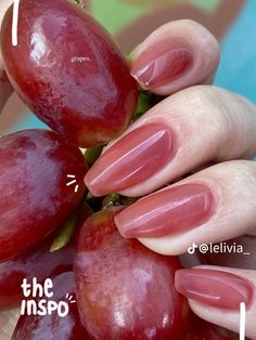 90s Nail Colors, Gel Color Ideas, Jelly Mauve Nails, Pinkish Brown Nails, Cherry Red Jelly Nails, Rose Colored Nails, Pink Red Jelly Nails, Dark Pink Jelly Nails, Call Nails