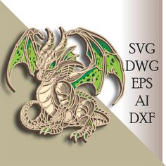 This is a digital product   Multilayer Dragon - 3D layers. This unique Dragon design consists of four separate layers. You can use a 3D Dragon design to decorate your home or to diversify the interior at work. Also, the multi-layered Dragon will be the most unique gift for family and friends among other gifts.    This vector design is for cutting with a CNC laser machine, as well as for cutting paper with Silhouette, Cricut and other machines.   Feel free to contact me if you need a different fi 3d Svg Files, Diy Laser Engraver, Wood Laser Ideas, Dragon 3d, 3d Dragon, 3d Files, Laser Cut Wood Crafts, 3d Mandala, Laser Engraved Ideas