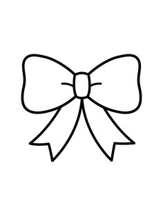 a black and white drawing of a bow