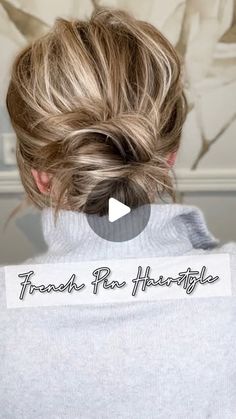 Ashley Erickson on Instagram: "New favorite hairstyle unlocked 🔓 I have never been a fan of these french pins because my hair is too fine and thin…but this little hack has changed my mind 🤯🤯
.
.
#hairstyle #hairreel #reelhair #hairstyles #mediumlengthhair #mediumlengthhairstyles #frenchpins #frenchpinhairstyle #easyhair #finehair #thinhair #easyupdo #hairideas #hairvideos #hairgoals #hairlove #hairnspo #everydayhaur #hairfordummies #hair" Ashley Erickson, French Pins, Hair Pull, Pulled Back Hairstyles, Easy Updos, Hair Up Styles, Favorite Hairstyles, Hair Designs, Hair Videos