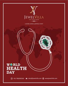 #worldhealthday #Covid19 #worldhealthday2021 #healthyday #fitness #health #HealthyMorning #awareness #natural #jewelry #finejewelry #jewelryforsale #goldjewelry #gemstonejewelry #online Jewellery Creative, Website Design Inspiration Layout, Graphic Posters, Natural Jewelry, Health Day, Festival Posters