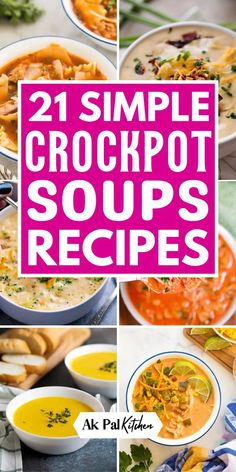 Crockpot soup recipes are perfect for cozy, effortless fall meals. Discover a variety of slow-cooker soup recipes that are hearty and delicious. From creamy crockpot soups to healthy crockpot soups, we've them all. Try fall crockpot soups and winter slow cooker soups to keep warm during the colder months. Enjoy comforting crockpot soups, crockpot chili recipes, and vegetarian crockpot soups. Try these dump-and-go crockpot recipes, like crockpot chicken soups and pasta soup recipes. Creamy Crockpot Soups, Fall Soups And Stews Crock Pot, Healthy Crockpot Soups, Fall Crockpot Soups, Crockpot Chili Recipes, Hearty Fall Soups, Vegetarian Crockpot Soup, Soups Crockpot