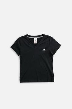 Vintage Adidas Athletic Tee, a vintage fashion must-have. Sourced in Canada by our team of vintage experts. Available in size M. Every piece is one-of-a kind. Free shipping over $100 in North America. Pay-by-installments with Shop Pay and Sezzle. Shop now and help save 65,000 lbs of clothing from landfills every year. Adidas Sportswear T-shirt For Gym, Sports Graphic Tee With Stretch, Stretch Graphic Tee For Sports, Adidas Cotton Gym Tops, Sporty Adidas Logo T-shirt With Short Sleeves, Cotton V-neck Athleisure T-shirt, Adidas Short Sleeve Tops For Gym, Adidas Short Sleeve Gym Tops, Adidas Sporty Short Sleeve Tops