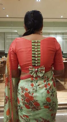 Floral Blouse Designs, Cotton Blouse Design, Best Blouse Designs, Saree Blouse Neck Designs, New Saree Blouse Designs, Blouse Back