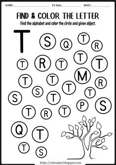 the letter t worksheet for kids to practice their handwriting and writing skills, including letters