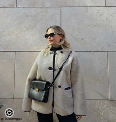 Beige Teddy Jacket Outfit, Beige Teddy Coat Outfit, Teddy Coat Outfit