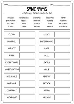 an image of the words and symbols in this worksheet for students to use