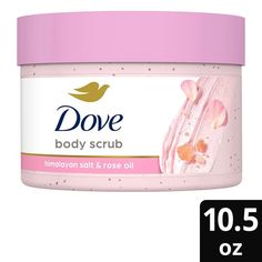 Unlock the power of our moisture formula with Dove Body Scrubs, uniquely created with 1/4 moisturizing cream, ensuring your skin is well-prepared and rejuvenated with the exceptional Himalayan Salt & Rose Oil blend. Embrace a self-care journey as you polish your way to natural nourishment, with a delightful fusion of naturally sourced ingredients and sulfate-free cleansers, leaving your skin irresistibly silky and smooth. Prioritize care while you exfoliate, by gently massaging the scrub onto we Dove Body Scrub, Dove Beauty Bar, Dove Beauty, Dove Body Wash, Exfoliating Body Scrub, Skin Care Items, How To Exfoliate Skin, Rose Oil, Body Exfoliator