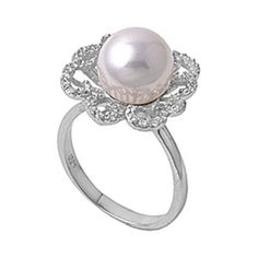 White Cubic Zirconia Simulated Pearl Micro Pave Flower Ring Sterling Silver Band 925 Jewelry Female Size 6 All our silver jewelry is crafted from .925 silver also commonly referred to as sterling silver. Sterling silver is the standard for beautiful high-quality silver jewelry and can not be replicated by lower priced silver plated jewelry. It is 92.5% pure silver, mixed with alloys to add strength and durability to stand the test of time. We promise superior service which includes fast shipping, great communication, and Walmart's refund policy. Keep your fine jewelry shiny and elegant by storing it properly. Jewelry needs to be stored in a dry area, preferably away from air in a jewelry box or plastic bag. Avoid exposure to harsh chemicals. Use a polishing cloth to remove tarnish build-up Elegant Silver Diamond Flower Ring, Classic Silver Diamond Flower Ring, Elegant White Gold Flower Ring With Cubic Zirconia, Silver Diamond Flower Shaped Jewelry, Elegant Sterling Silver Flower Ring, Elegant Silver Flower Ring With Diamonds, Elegant Silver Flower Shaped Ring, Classic Cubic Zirconia Jewelry In Flower Shape, White Gold Sterling Silver Pearl Ring With Diamond Accents