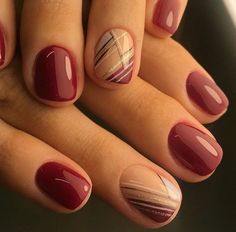 Explore 25 stunning short fall nail designs to keep your nails looking trendy this autumn. Get inspired with warm, cozy, and creative ideas for fall! Fall Nail Designs Autumn Classy Short, Smart Nails Designs, Nails For Older Women Over 50 Nailart, Fall Inspired Nails Short, Best Short Nails, Novemember Nails, Short Fall Nail Designs, Short Fall Nail, Maroon Nails