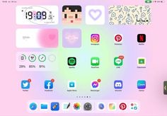 an image of the home screen with many different app icons on it, including numbers and symbols