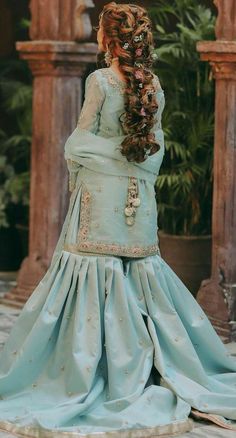 Garara Dress, Sharara Designs, Bridal Dresses Pakistan, Pakistani Fancy Dresses, Bridal Dress Fashion, Bridal Dress Design