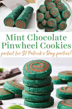 Chocolate Mint Pinwheel Cookies are as pretty as they are delicious! Crisp on the outside and soft in the middle, these pinwheel cookies are tender and light, with perfect peppermint and chocolate flavors throughout.