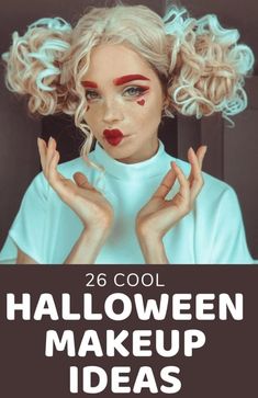 Costumes With Cool Makeup, Halloween Makeup Ideas Women, Halloween Make Up For Woman, Cool Makeup Halloween Costumes, Halloween Costumes With Fun Makeup, Orange Face Makeup, Non Scary Halloween Makeup, Halloween Costumes Cool Makeup, Halloween Costumes With Cool Makeup