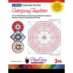 an instruction book for quilting with three different patterns and instructions to make them look like they