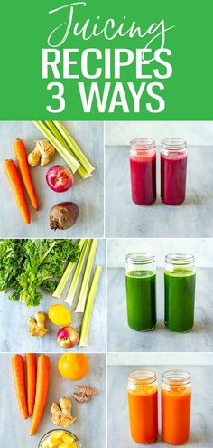 the steps in how to make juices for 3 ways