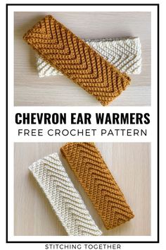 the chevron headbands are free crochet pattern