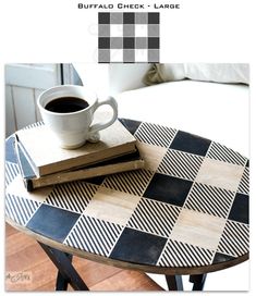 Funky Junk Large Buffalo Plaid Stencil 15 x 21 inches Wooden Tv Trays, Tv Tray, High Beds, Funky Junk Interiors, Tv Trays, Large Stencils, Antique Signs, Sign Stencils, Paint Projects