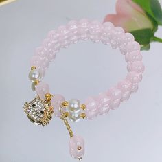 Material: Glass/Colored Glaze Fashion Element: Cat, Butterfly, Owl Style: Cute Cat Butterfly, Stationery Shop, Pink Cat, Womens Bracelets, Glaze, Stationery, Glass, Pink, Color