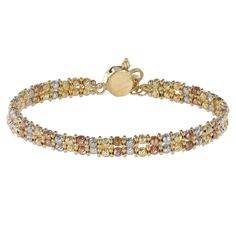 Crafted with meticulous attention to detail, this stunning bangle features moon cut beads in a tri-color design, showcasing the beauty of yellow, white, and rose gold. The Dorica brand brings a touch of luxury and sophistication to this timeless piece.Material: 18k Yellow GoldWeight: 11.2gWidth: 6 mmLength: 6.75" - 7" Adjustable For more of our jewelry products, please visit our shop 777jewelryLAFree shipping on all orders within USA.International shipping available.We only sell real gold jewelr Multicolor Gold Jubilee Bracelet, Moon Cut, Phone Items, Real Gold Jewelry, Sell Gold, Tri Color, Real Gold, Yellow White, Gold Filled