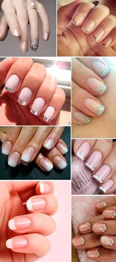 Sugestões para Unhas/Tiaras e Véus - #havan #unhas #casamento #tiaras #véu #noivas Nails Bridal, Nails French Tip, Super Cute Nails, Striped Nails, Black Nail Designs, Super Nails, Nails French, French Tips, Bridal Nails