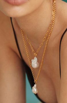 Monica Vinader DOINA BAROQUE PEARL | Nordstrom Baroque Pearl Pendant, Jewelry Product Shots, Monica Vinader, Pearl Charms, Jewelry Inspo, The Butterfly, Best Practices, Recycled Sterling Silver, Pearl Size