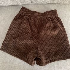 Brown Shorts Never Worn Brown Corduroy Shorts, Corduroy Shorts, Brown Shorts, Brown Corduroy, Shorts Women, Cider, Dark Brown, High Waist, High Waisted