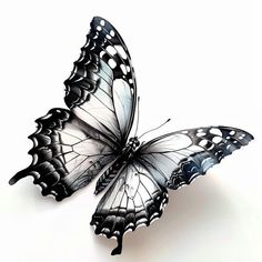 3d Butterfly Tattoo Art Set 3d Butterfly Art, Butterfly In Flight, 3d Butterfly Tattoo, Blue Butterfly Tattoo, Butterfly Art Drawing, Flower Wrist Tattoos, Butterfly Tattoos For Women, Mommy Tattoos, Acrylic Art Projects