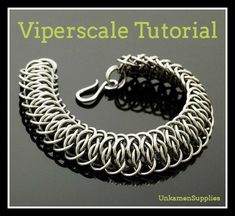 an image of a silver chain bracelet with the words,'vipescale tutorial