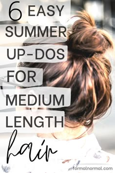 Easy hairstyles are just what I need for hot weather, and these are so cute! I love these hairstyles for medium length hair, and can’t wait to try this updo and braids — seriously they look easy enough to actually to fast! #hairstyles #casual #updo #HowToBePretty #HowtoBePrettier #FormalNormal Casual Up Dos For Medium Hair, Hot Weather Hairstyles For Medium Hair, Easy Messy Updo For Medium Hair, Easy Beach Updos For Medium Hair, Cute Summer Updos Easy, Easy Everyday Updos For Medium Hair, Hairstyles For Medium Length Hair Easy Simple Casual Updos, Medium Length Hair Updos Easy Casual, Updo For Hot Weather