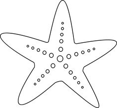 a starfish is shown in black and white