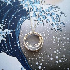 Jewelry With Meaning, Textured Layers, Sea Jewelry, Handmade Silver Jewellery, Ocean Surf, Wave Necklace, Katsushika Hokusai, Magical Jewelry, Silver Jewelry Design