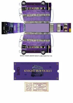 the double decker bus is cut out into three sections