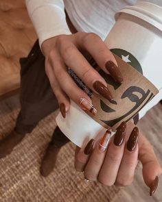 #fallnails #autumnnails #nailart #naildesigns #nailinspiration #nailsofinstagram #nailsoftheday #nailswag #nailgoals #nailtrends #nailfashion #nailaddict #naillove #nailstagram #nailspiration #nailsonfleek #nailstyle #nailpolish #nailobsessed #nailcommunity #nailjunkie #nailenvy #nailgamestrong #nailsonpoint #nailsofig #nailsoftheweek #nailsofthefall #nailsofautumn #nailsofseason #nailsoftheholidays #nailsofthedayfall Brown Acrylic Nails, Brown Nail, Simple Fall Nails, November Nails, Light Elegance, Nails Colors