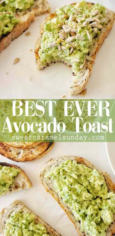 the best ever avocado toast recipe is made with fresh avocados and bread