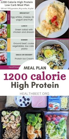 PRINTABLE: This 1200 calorie weight loss meal plan is high in protein, low in carbs, and low in dietary fat. Get the free printable high protein template, the 7 day meal plan, and the shopping list #mealplans #healthymealplans #weightloss #loseweight 1200 Calorie Diet Meal Plans, High Protein Meals, Baking Powder Uses, Best Fat Burning Foods, 7 Day Meal Plan