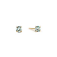 Aquamarine Stud Earrings, March Birthdays, Aquamarine Birthstone, Aquamarine Studs, Amethyst Birthstone, March Birthday, Solitaire Earrings, Solid Gold Earrings, Aquamarine Crystal