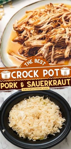 the best crock pot pork and sauerkraut is on display at the restaurant