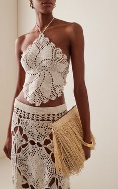 Libre Cotton Skirt Set By Akoia Swim | Moda Operandi Crochet Skirts, Cotton Skirt, Crochet Designs, Fast Fashion, Crochet Dress, Plastic Free, Moda Operandi, The White, Designer Fashion