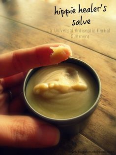 Hippie Healer's Salve...how to make your own universal antiseptic herbal ointment Salve Recipes, Healing Salves, Natural Healing Remedies, Diy Remedies, Natural Therapy, Homemade Remedies, Natural Health Remedies, Healing Herbs