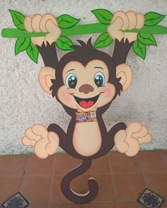 Small Monkey, Monkey Drawing, Jungle Thema, Monkey Animal, Monkey Monkey, School Board Decoration, School Door Decorations, Preschool Classroom Decor, Monkey Art