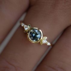 Half Moons, Parti Sapphire, Boho Moon, Round Engagement Rings, Band Design, Bohemian Bride, Sapphire Engagement Ring, Wedding Rings Unique, Moon Shapes