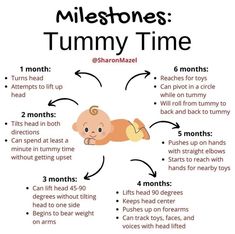 a poster with instructions on how to use tummy time for babies and toddlers