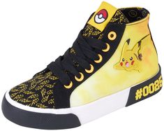 PRICES MAY VARY. OFFICIALLY LICENSED POKEMON: Boys' Pikachu Pokemon Sneakers; Merchandise featuring your favorite Pokemon; Gotta catch 'em all HIGH QUALITY: Lightweight, comfortable Pokemon high top sneakers for boys; Your little Pokemon fan won't want to wear any other footwear A thick sole provides proper support and traction, while the cute Pikachu prints make these boys' shoes extra adorable FEATURING THEIR FAVORITE POKEMON CHARACTERS: These super cool Pokemon shoes are sure to bring a smile Canvas High Top Sneakers, Pokemon Merchandise, Sneakers Kids, Cute Pikachu, Black Pokemon, Lightweight Running Shoes, Shoes Canvas, Favorite Cartoon Character, Indoor Fun