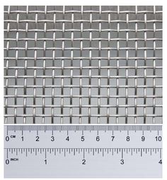 the scale is shown with an image of metal mesh