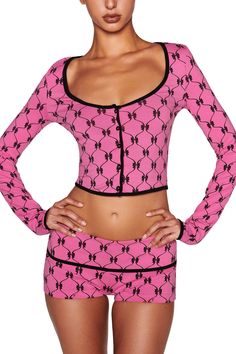 Girly Pop, Things I Need To Buy, Festival Jacket, Bow Print, Pop Top, Sweater Trends, I Am Gia, Mini Short, Women's Jackets