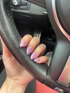 Purple Crome Nails Coffin, Chrome Nails With Color, Lilac Purple Chrome Nails, Glazed Lavender Nails, Purple Chromatic Nails, Purple Nail Chrome, Purple Glaze Nails, Chrome Violet Nails, Lilac Nails Acrylic Lavender Short