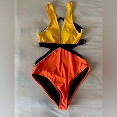 Brand New- Never Worn Shein One Piece Bathing Suit. *Tags Are Taken Off, But Still Has Sticker By Private Area. Super Cute Swimsuit, Just Didn’t Like On My Body. I’m 5’9 130lbs, I Feel Like It Would Look Nice On Someone With More Curves! Yellow V-neck Swimwear For Vacation, Summer Yellow Color Block Swimwear, Yellow Color Block Swimwear For Poolside, Yellow Summer Party Swimwear, Yellow One-piece Swimwear For Party, Yellow One-piece Party Swimwear, Yellow V-neck Swimwear For Poolside, Yellow V-neck Swimwear For Beach Season, Yellow V-neck Summer Swimwear