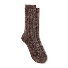 Warm Essentials By Cuddle Duds Crew Socks Leg Layering, Soft Plushfill Yarn Marled Brown And White 1 Pair Polyester Spandex Blend Fits Shoe Size 4-10 Stock # Sk-93 Purple Slippers, Camp Socks, Cuddle Duds, Brown Socks, Cabin Socks, Sock Packs, Cuddl Duds, Over The Knee Socks, Slipper Socks