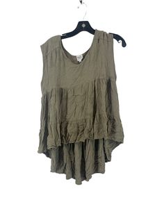 Brand: CLOTHES MENTOR Style: TOP SLEEVELESS Color: GREEN Size: L SKU: 186-186281-3505 CONDITION: GENTLY USED Casual Green Sleeveless Top, Green Summer Cotton Tank Top, Green Cotton Summer Tank Top, Khaki Sleeveless Cotton Tank Top, Khaki Cotton Sleeveless Tank Top, Sleeveless Khaki Cotton Tank Top, Khaki Cotton Tank Top, Casual Green Tank Top, Casual Olive Sleeveless Top